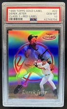 1999 Topps Gold Label Derek Jeter Class 1 Red #/100 Yankees PSA 10 GEM MINT