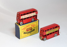 Matchbox Lesney MB 5 b London Bus x2 Lot inc RARE 'Players Please' Issue