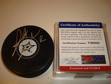 Alex Chiasson Signed Dallas Stars Hockey Puck Autographed PSA/DNA COA a