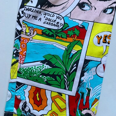 Rare Vintage Archive Dolce And Gabbana Comic Strip Pop Art Allover