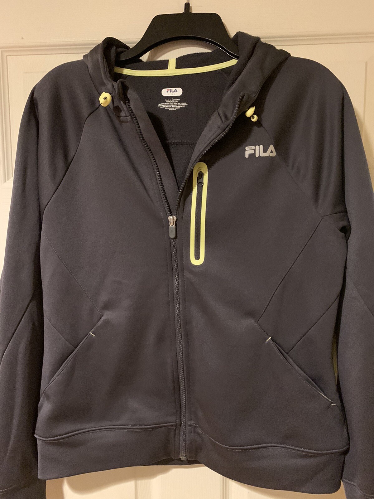 Fila Giacca Uomo Sportiva Zip Up Active con Cappuccio Tasca Taglia