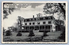 COLD SPRING HOUSE COLD SPRING BEACH NARRAGANSETT BAY WICKFORD RI postcard D5
