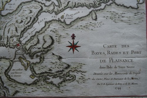 Map Bayes ,Rades et Port de Plaisance- Ile de Terre Neuva 1744 from Charlevoix - Picture 10 of 11