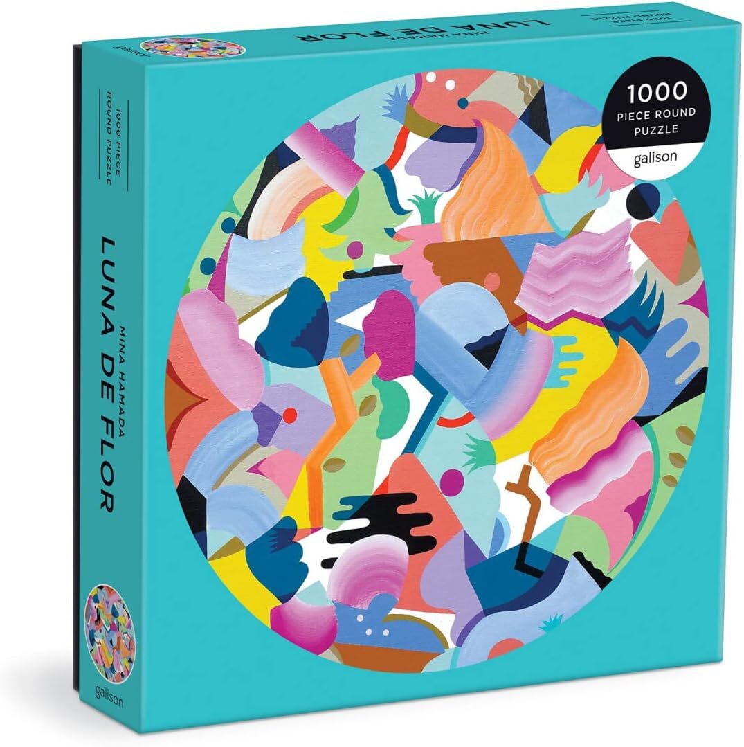 Galison Mina Hamada Luna de Flor 1000 Piece Round Puzzle from Galison - 1000 Pie