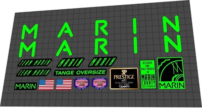 1991 Marin Team Marin DECAL SET
