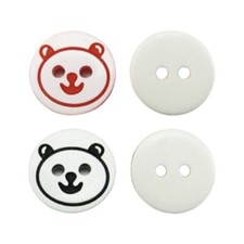 100pcs 12.5mm Black Bear Pattern Buttons Sewing Resin Button For Kids Clothes De