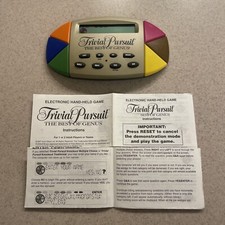 Trivial Pursuit The Best of Genus Electronic Handheld Portable Game 1997 TESTED