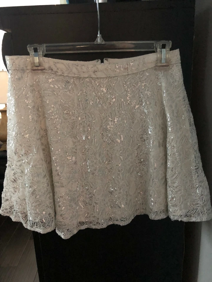 Minifalda Hollister Floral Plateada/Blanca M Foto 3 de 4