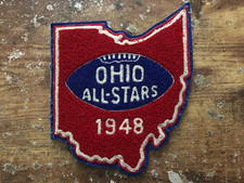 Vintage OHIO ALL-STARS 1948 Football Chenille Letter CANTON LINCOLN HIGH SCHOOL