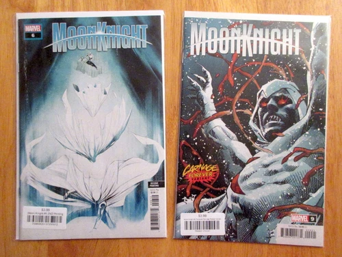 Lot of *2* MOON KNIGHT: #6 (2nd Print/Variant!) + #9 (Carnage Variant!) NM