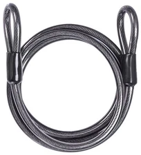 Security Steel Cable with Loops, 3/8 inch, Thick 6' or 15" Heavy Duty Bike Steel