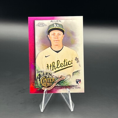 Nick Allen 2022 Allen & Ginter Chrome #221 Magenta Refractor RC /199 Oakland A's