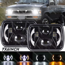 For Nissan Pickup Hardbody D21 7x6 Inch Led Headlights Hilo Beam H4 Led Pair For Nissan Pickup Hardbody D21 7x6 Inch Led Headlights Hilo Beam H4 Led Pair