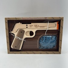Elastic Precision Model 1911 Rubber Band Gun Solid Hardwoods Collectible Pistol