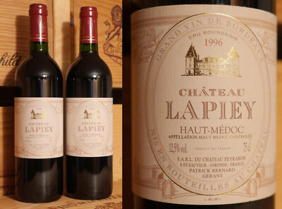 2 Fl. 1996er Chateau Lapiey - Haut Medoc - Top Jahrgang *****