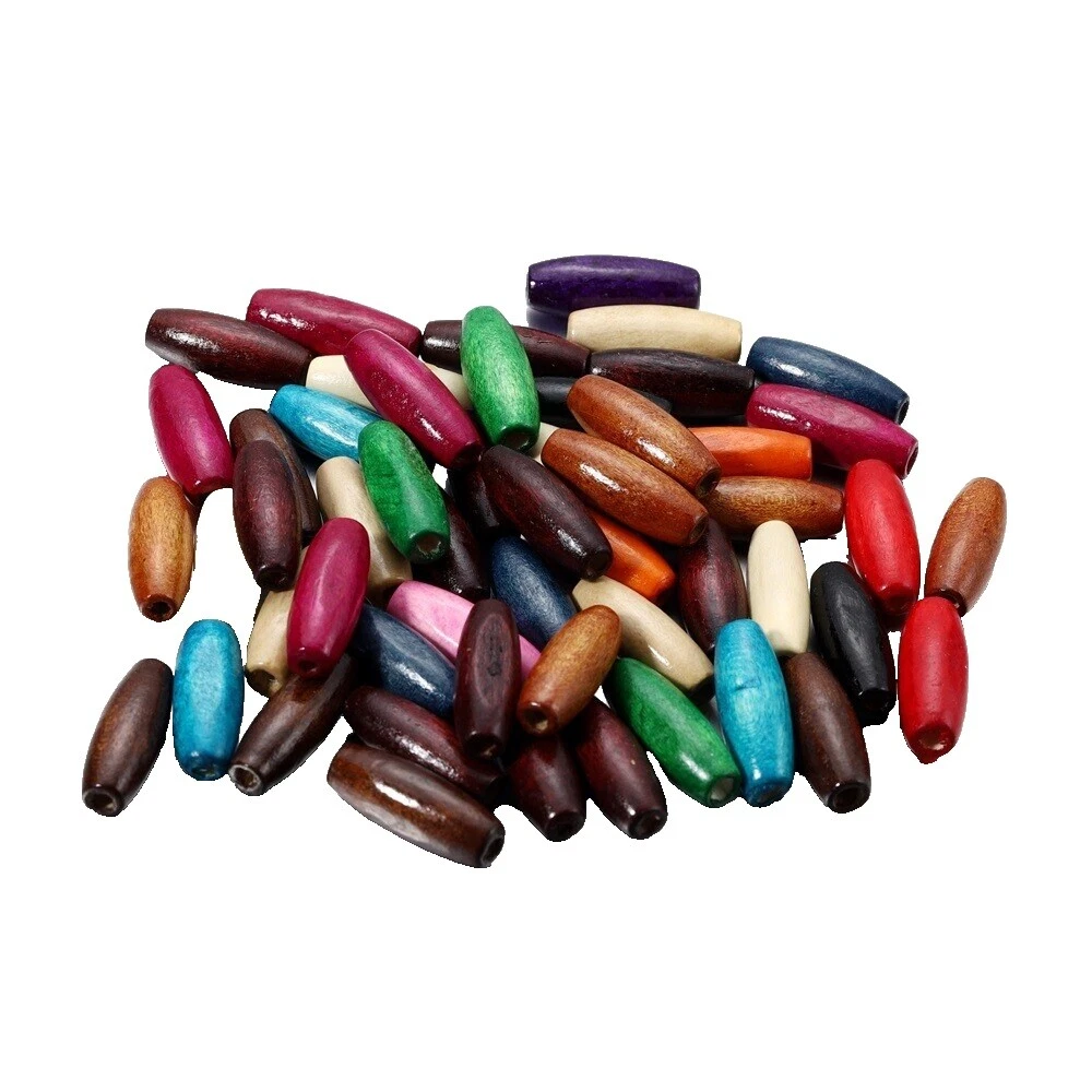 Деревянные овальные разделительные бусины и стопперы