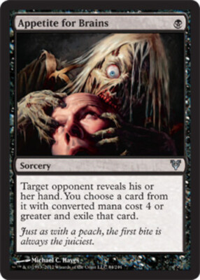 MTG-4x-Near Mint, English-Appetite for Brains-Avacyn Restored