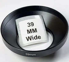 39mm Black Wide Angle Metal Lens Hood Sun shade 39 mm E39 High Quality Made