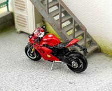 For MINIGT 1:64 Scale Red Panigale V4 Girl Figure Motorcycle Diecast Metal Model