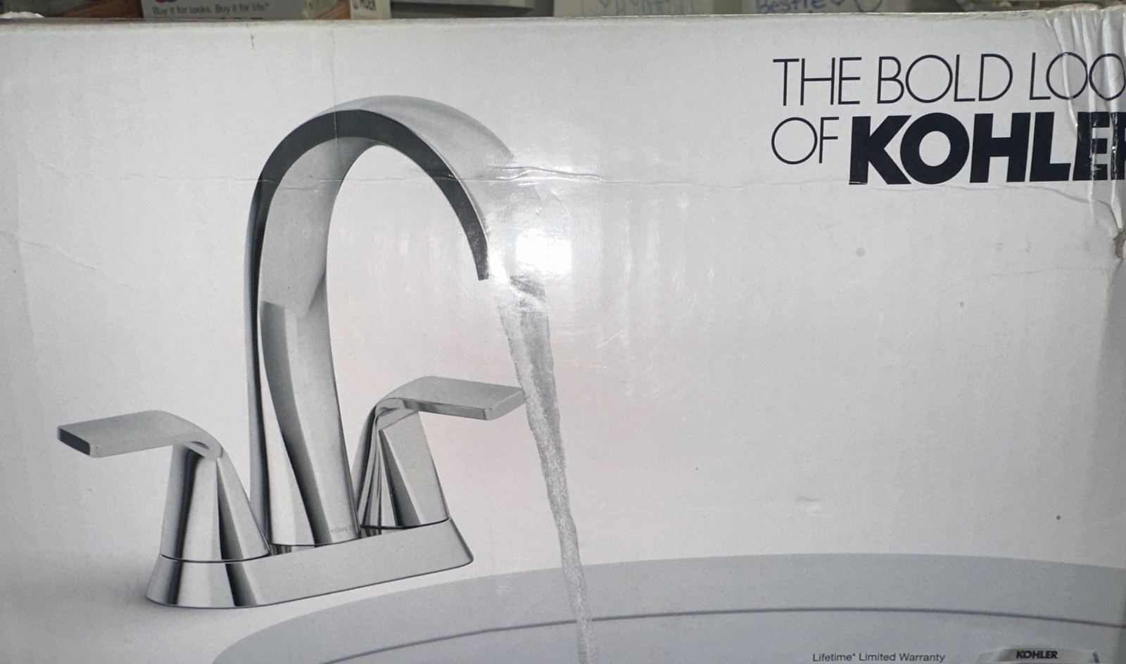 Kohler Cursiva Bathroom Faucet Polished Chrome 2Handle Centerset