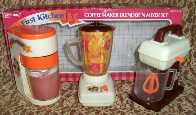 Vintage Kids My First Kitchen Set Coffee Maker Blender Mixer