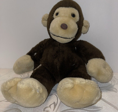 Kellytoy Plush Monkey Ape Chimpanzi Jungle Brown Tan 14'' T Kids Toy Collectibles