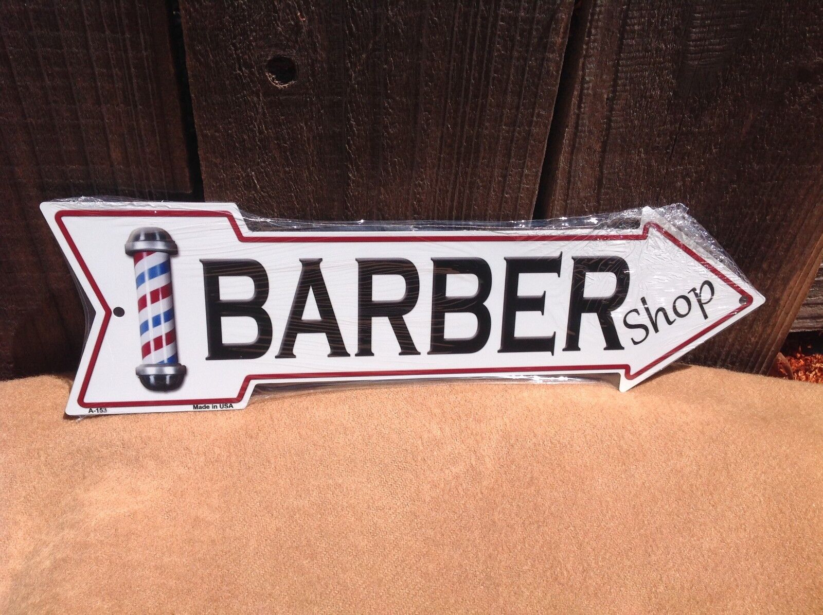  BARBER SHOP OPEN Sign w/Directional Left Right Arrow