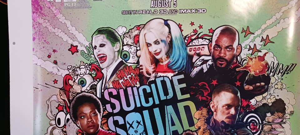 SUICIDE SQUAD 2016 DC Comics Double Sided Original Movie Poster 27" x ...