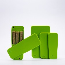 Pre-Rolls Case, Magnetic Cigarette Crush Proof Holder Cones Apple Green Small