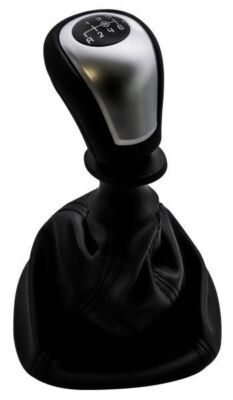 Do!LED Pomello Cambio + Cuffia In Ecopelle + Telaio Per Classe C W203 S203 E CLK W209 (Facelift) – 6 Marce, Nero