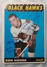 ☆SIGNED KEN HODGE (RC)☆ 1965-66 TOPPS #65 ☆Inscribed 