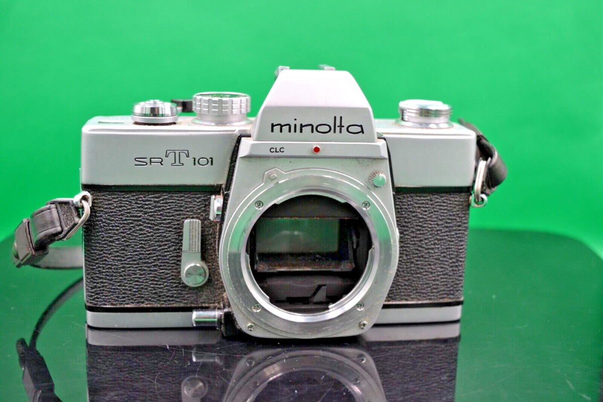 Minolta SRT 101 35mm Film Camera MC Rokkor PF 50mm F/1.7 From