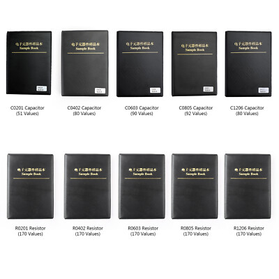 #ad 0201 0402 0603 0805 1206 SMD SMT Capacitor Chip Resistor Samples Book Kit $32.09