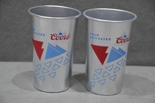2x Coors Beer Cold React Thermo Aluminium Cup Colour Changing Brand New 2024