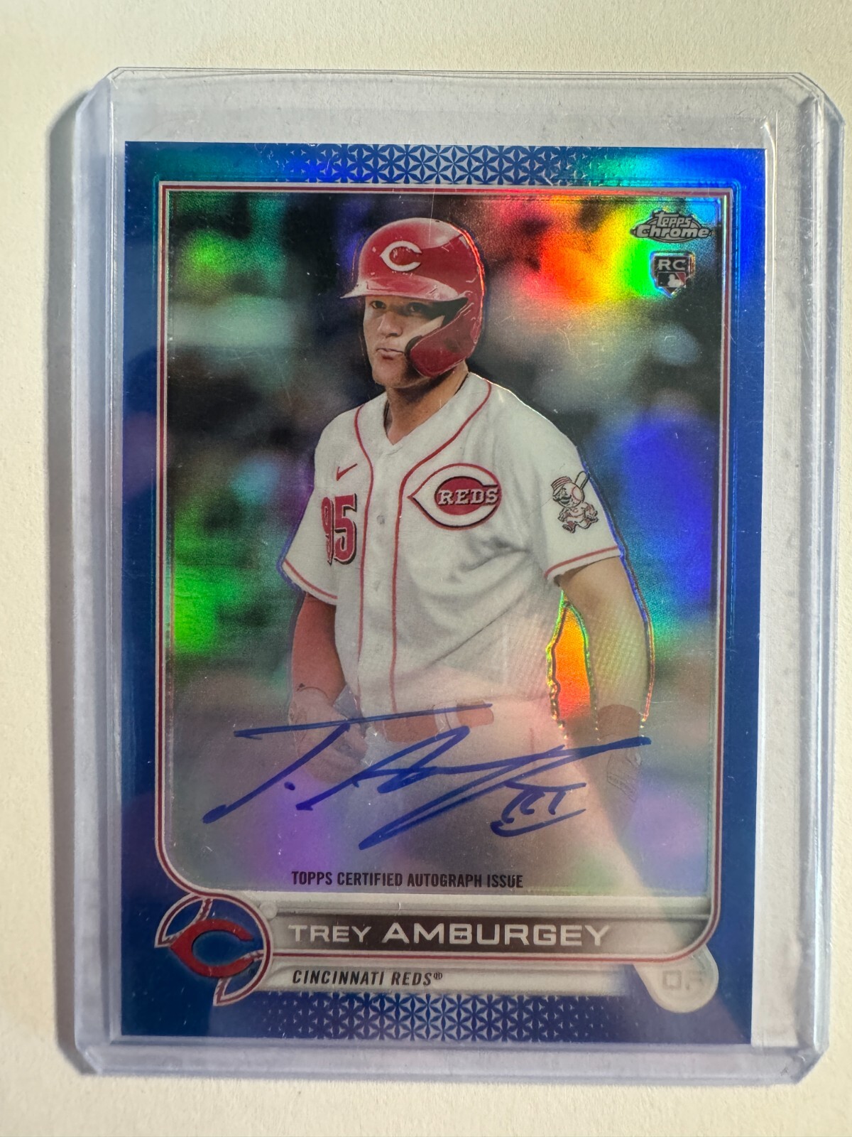 K230,876 - 2022 Topps Chrome Rookie Auto Blue Refractors #RATA Trey Amburgey/150