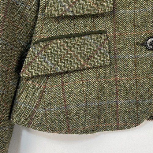 Barbour Rannerdale Tweed Jacket Womens 10 Green Check Sporting Hacking Hunting - Picture 10 of 17