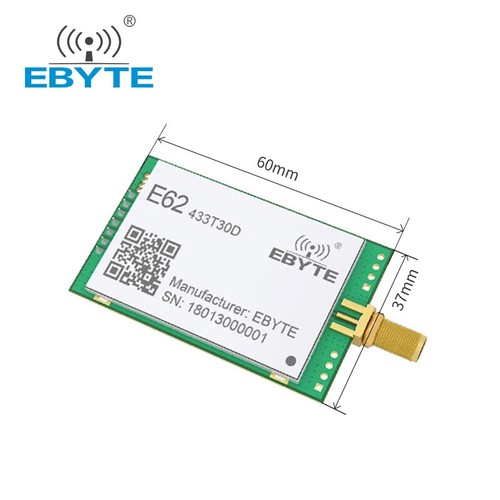 EBYTE Funkmodul E62-433T30D 433MHz Vollduplex FHSS UART 30dBm 1W TCXO RF - Bild 2 von 6