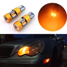 2x Amber Car Eyelid Position Parking City Lights W5W 2825 T10 168 194 LED Bulbs