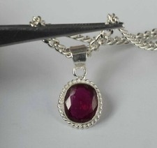Natural Padparadscha Pink Sapphire 7.30 Ct/12 mm Oval Gemstone Birthday Pendant