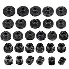 7075 Steel 48P Motor Gear Pinion 17-45T for 5mm Shaft 1/10 RC Buggy Truck Drift