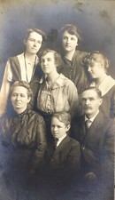 1910 s VTG EDWARDIAN FAMILY PHOTO 4 School Girl Daughters