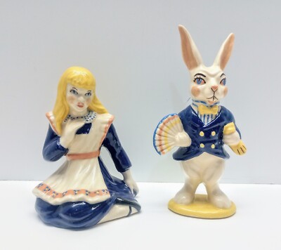 Alice in Wonderland & March Hare by Ceramic Arts Studio  Betty Harrington RARE!