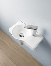 Lavandino Lavabo Lavamani Design Piccolo Union in Ceramica 43x27 cm