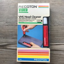 Recoton VHS Video Head Cleaner Non Abrasive Wet System No cleaning fluid 1989