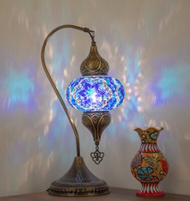 Turkish Lamp Mosaic Lamp - Handmade Table Lamp Boho Decor, Unique Gift