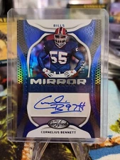 2022 Certified Cornelius Bennett Auto /25 SSP Mirror Signatures Buffalo Bills 