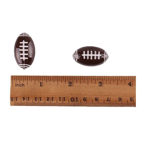 Set of 6 - American Football Sports Resin Flatbacks DIY Hair Bows Crafts - Picture 2 of 3
