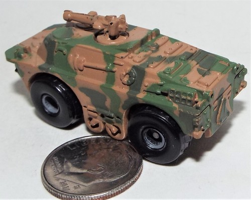Small Micro Machine Plastic Russian BRDM-2 with MG in Green/Tan Camouflage - Picture 4 of 4