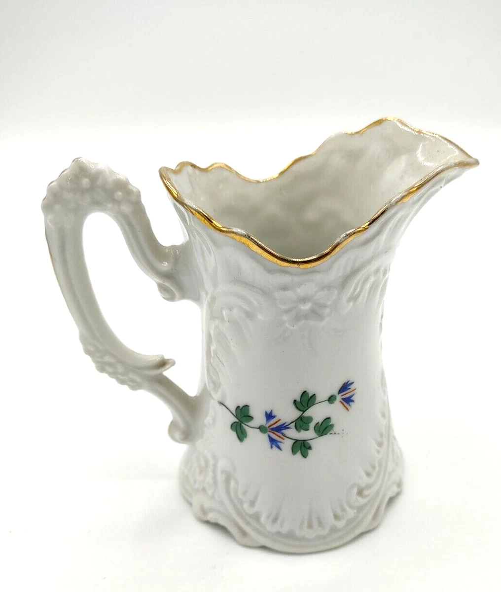 ANCIEN POT A Lait En Porcelaine De Paris Blanc Or EUR 15,00 - FR