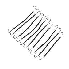 50Pcs Ponytail Hooks Holder Bungee Band Rubber Bands Hooks Hair Styling Black C